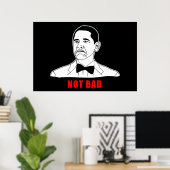 Poster Obama n'est pas un mauvais mème de rage face comic (Bureau à domicile)
