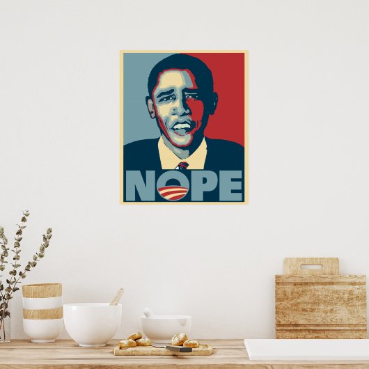 Poster Obama Nope (Cuisine)