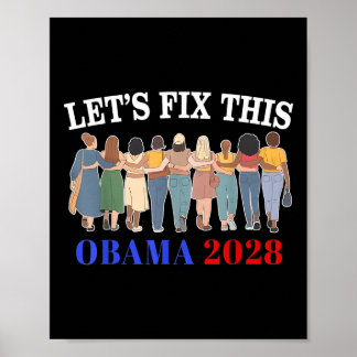 Poster Obama Patriotique Vintage rétrograde 2028 Prote po