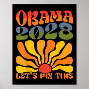 Poster Obama pour le président 2028 Obama 2028 Flower Boh