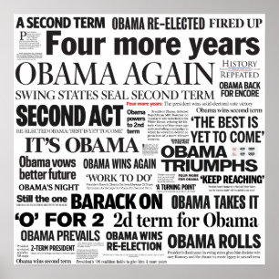 Poster Obama remporte l'affiche de collage du journal 201