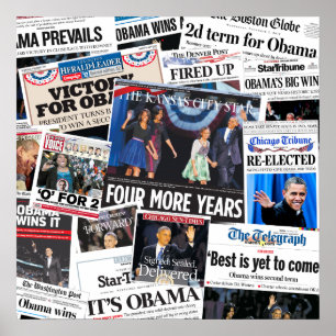 Poster Obama remporte le collage des journaux de première