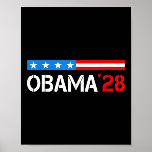 Poster Obama Retro drapeau Vintage patriotique 2028 Polit