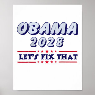 Poster Obama Vintage rétro patriotique 2028