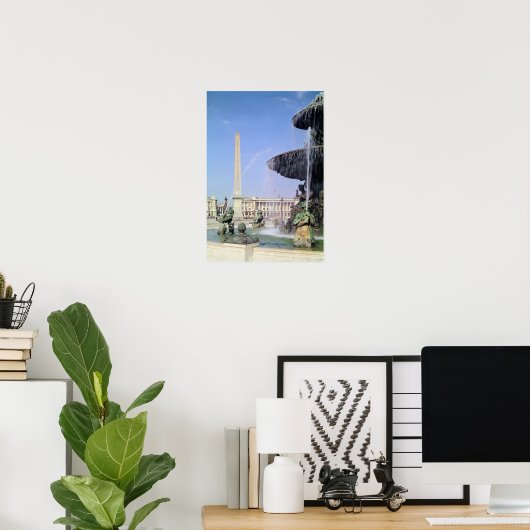 Poster Obélisque, originaire de Louxor, érigé en 1836 (Bureau à domicile)