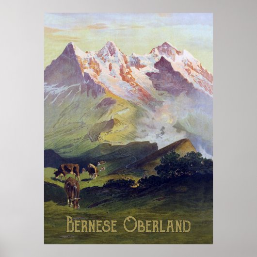 Poster Oberland bernois, Paysage, Suisse (Devant)