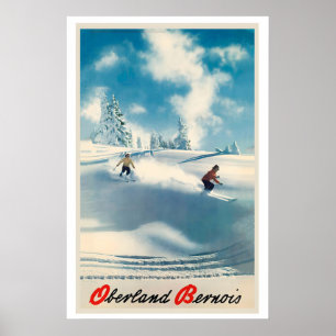 Poster Oberland Bernois Suisse Suisse Ancien Ski