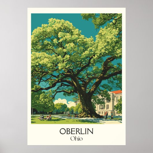 Poster Oberlin Ohio College Town Communauté progressive (Devant)