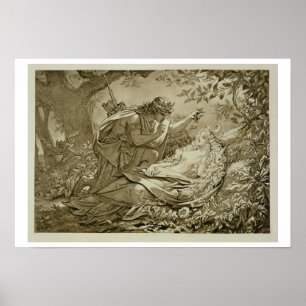 Poster Oberon and Titania (engraving)