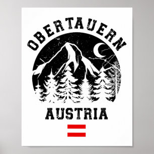 Poster Obertauern Autriche Alpes Station de ski alpin Ski