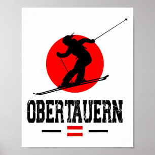 Poster Obertauern Autriche Station de ski Alpes Autriche