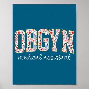 Poster Obgyn Médical Instant Floral Ob-gyn Médical Instan