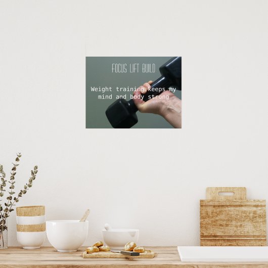 Poster Objectif de formation du poids (Cuisine)