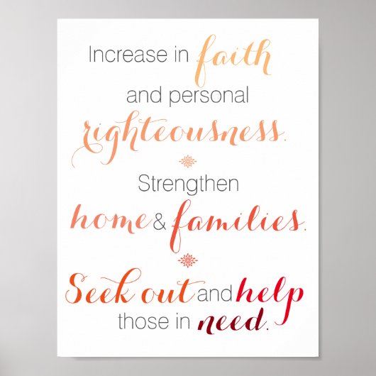 Poster Objectif de la Société de secours à trois volets (Devant)