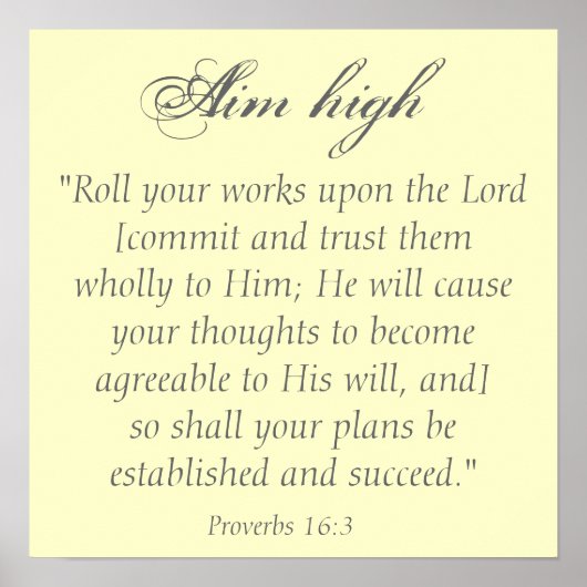 Poster Objectif élevé (Devant)