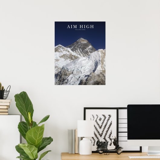 Poster Objectif élevé - Mt Everest (Bureau à domicile)