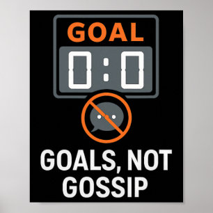 Poster Objectif Pas De Potins Supporters De Football Icôn