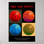 Poster Objectif Plan Succès Basket-ball Sport Pop Art<br><div class="desc">Objectif Réussite du plan - Le degré de réussite de notre plan est limité seulement par notre imagination.</div>