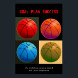 Poster Objectif Plan Succès Basket-ball Sport Pop Art<br><div class="desc">Objectif Réussite du plan - Le degré de réussite de notre plan est limité seulement par notre imagination.</div>