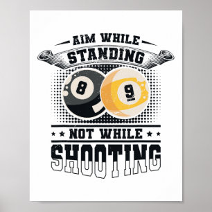 Poster Objectif Tout En Ne Tournant Pas Sur Billard Pool
