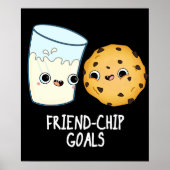 Poster Objectifs Ami-Chip Funny Lait Cookies Pun Dark BG (Devant)