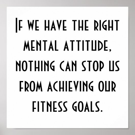 Poster Objectifs de condition physique (Devant)