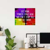 Poster Objectifs de conditionnement physique des fleurs (Bureau à domicile)