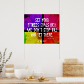 Poster Objectifs de conditionnement physique des fleurs (Cuisine)