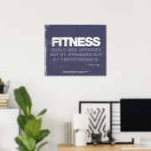 Poster Objectifs de fitness dans Denim déchiré (Bureau à domicile)
