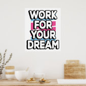 Poster Objectifs Dreams Attitude de succès Motivation (Cuisine)