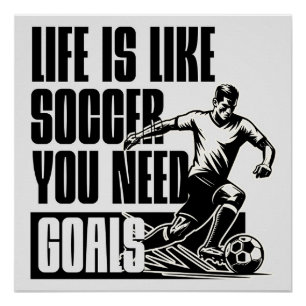 Poster Objectifs du football Motivation de la soumission