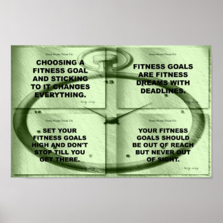 Poster Objectifs Fitness Collage dans le temps