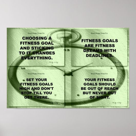 Poster Objectifs Fitness Collage dans le temps (Devant)