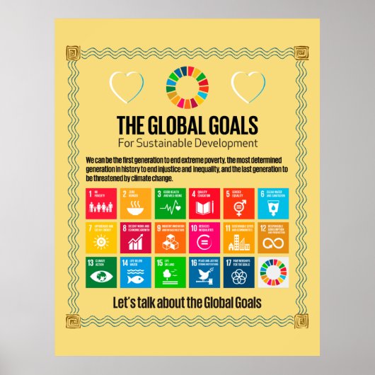 Poster Objectifs Mega Visual pour les salles de classe et (Devant)