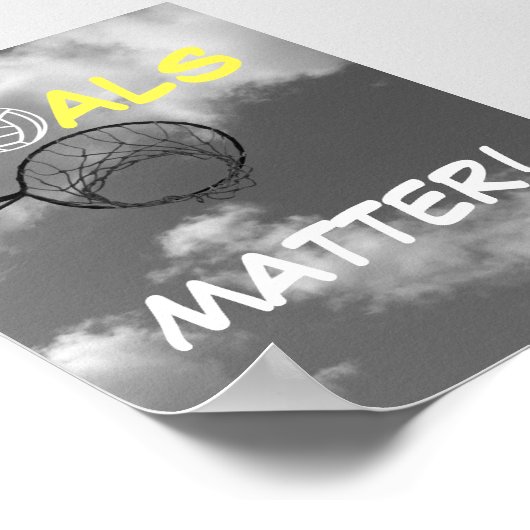 Poster Objectifs Motivational Netball Devis (Coin)