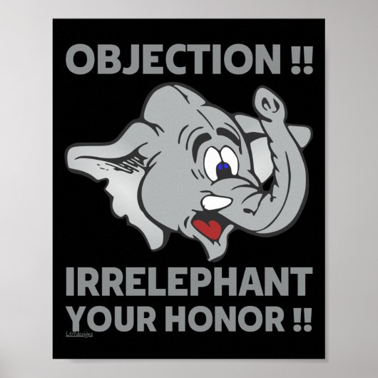 POSTER OBJECTION ! IRRELEPHANT VOTRE HONNEUR ! (Devant)