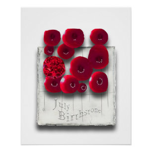 Poster objet_4_variations sur l'affiche brillante rubis