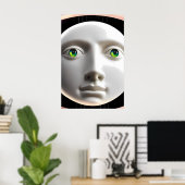 Poster Objet d'amour au visage lunaire (Bureau à domicile)