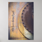 Poster Objet métallique rouillé (Devant)