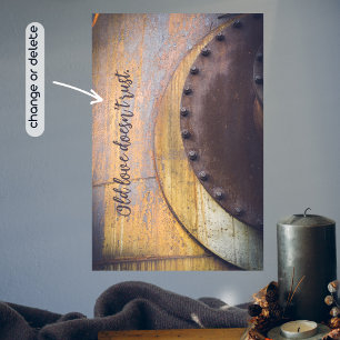 Poster Objet métallique rouillé