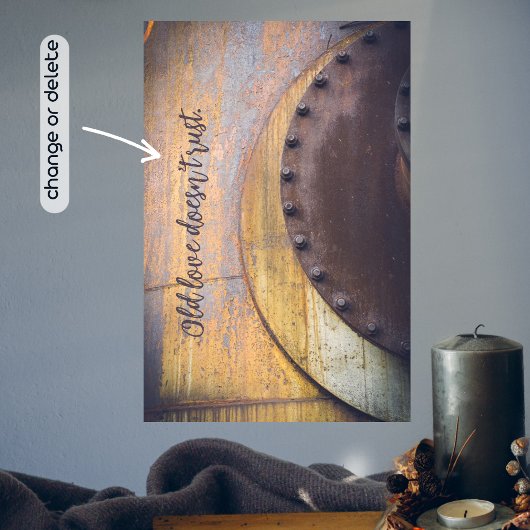 Poster Objet métallique rouillé