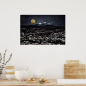 Poster Objet volant UFO dans l'espace (Cuisine)