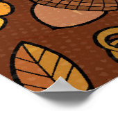 Poster Objets d'action de grâce : dessin animé motif colo (Coin)