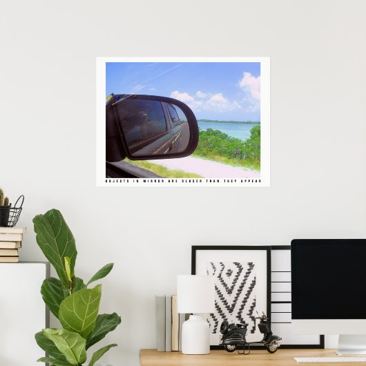 Poster Objets dans le miroir (Bureau à domicile)