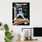 Poster Objets de collection de baseball en orange vif noi (Bureau à domicile)