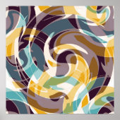 Poster objets géométriques Abstraits graffiti grunge effe (Devant)