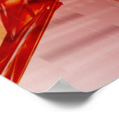 Poster Objets rouges avec lignes blanches (Coin)