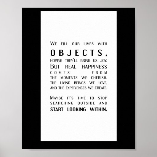 Poster Objets Vs. Intérieur Joignez Un Changement En Pers (Devant)