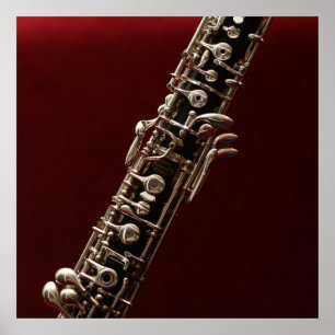 Poster Oboe - instrument de musique à vent de bois à doub