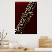 Poster Oboe - instrument de musique en bois à double rose (Cuisine)